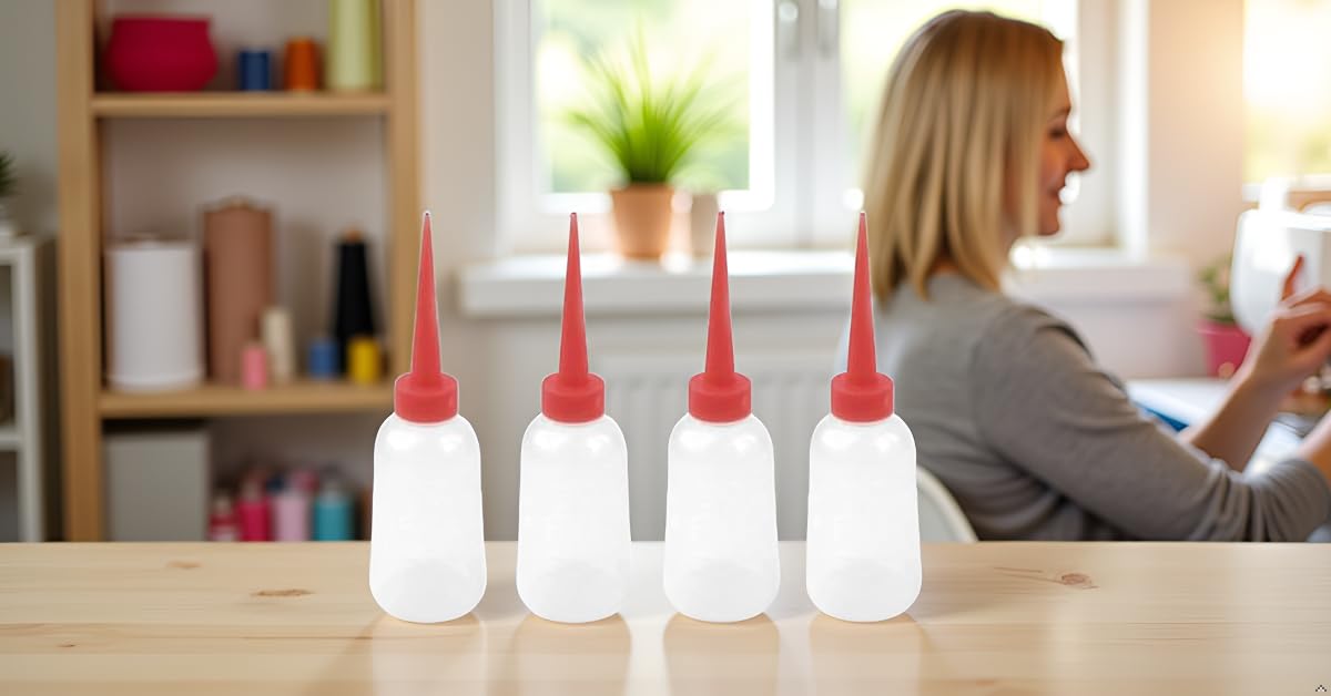 Eastasif Bottle Pour Spouts Lubricating Oil Dispenser Empty Sewing Machine Oil Bottle Tel Kuppi Empty Oil Dispenser - Pack Of 4